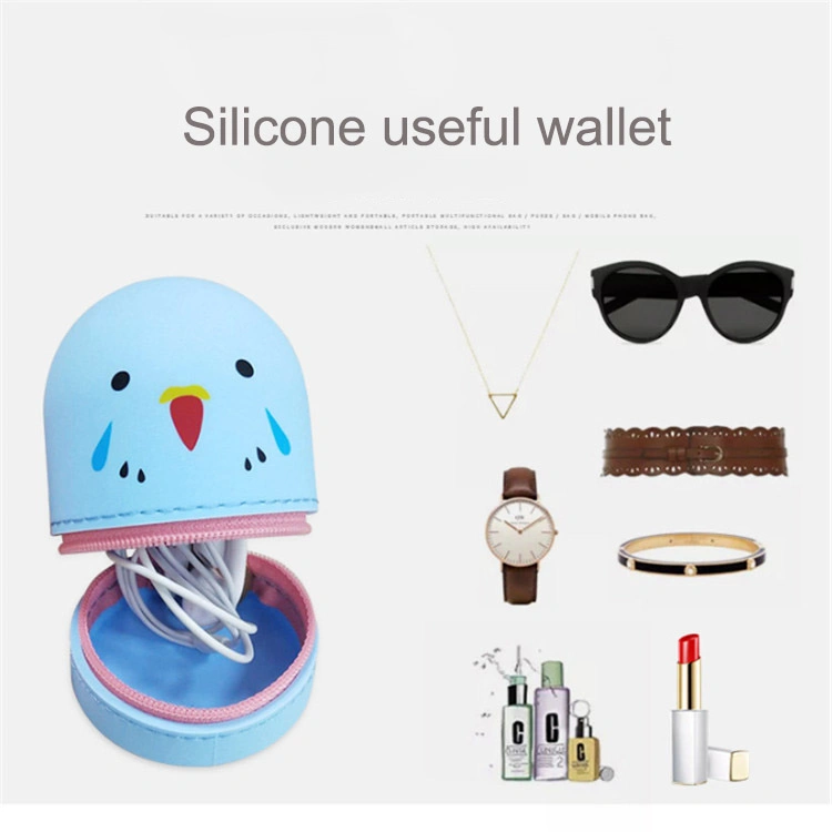 Cute Anial Bird Shape Coin Bag Purse Key Wallets Silicone Coin Purse