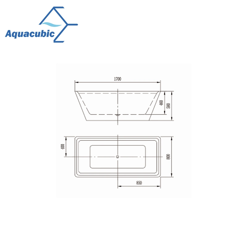 American Standard Rectangular Acrylic Freestanding Bathtub (AB6101)