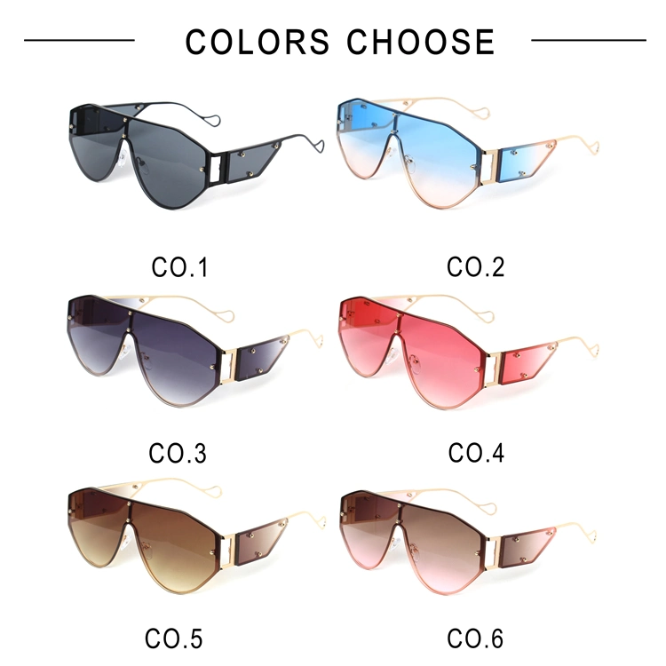 Kenbo 2020 Metal Frame PC Lens Custom Sun Glasses Fashionable Oversize Gradient Sunglasses