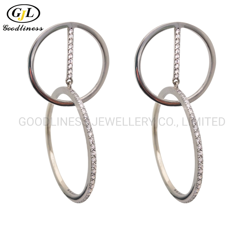 Diamond Silver Fashion Cubic Zirconia Earrings Jewellery