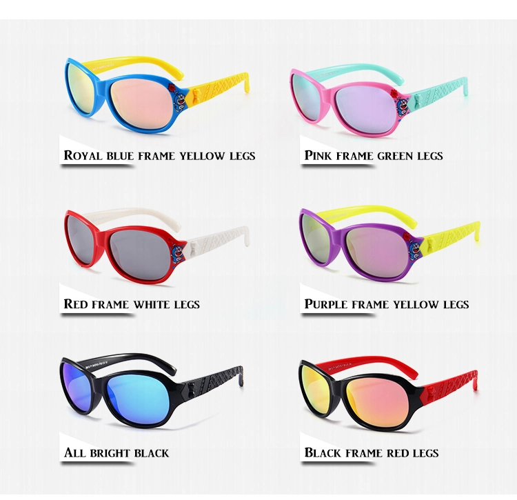 Children Polarized Cute Unisex Sunglasses Rubber Flexible Frame for Boys Girls