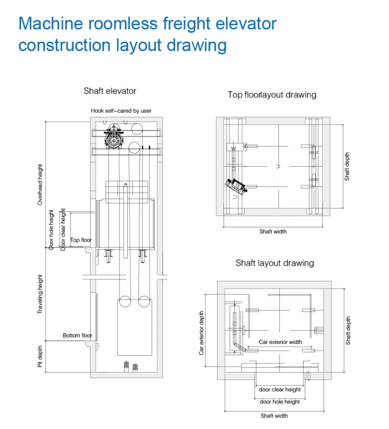 FUJI Goods Elevator Car Elevator Freight Elevator with Cheap Price Use in Warehouse