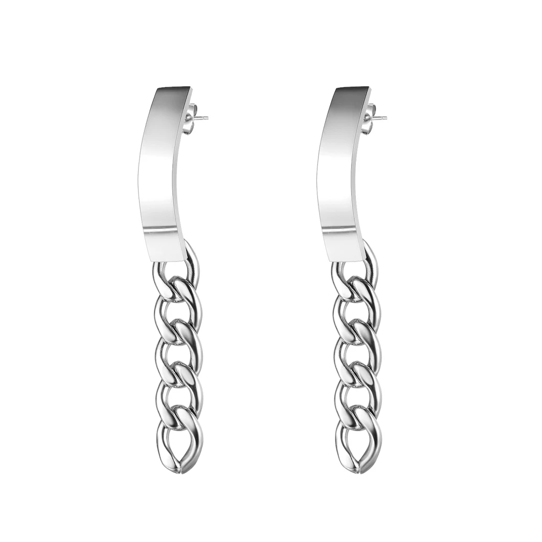 Fashion Minimalist Cold Wind Geometric Chain Earrings Jewelry