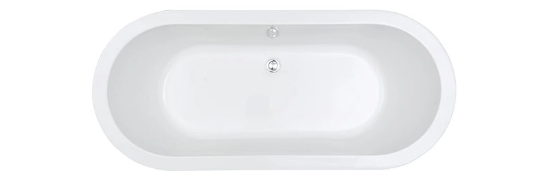 Foshan Factory White Hot Tub for Sale Pure Acrylic Freestanding Bathtub Soaking Bath Tub (QT-D006)