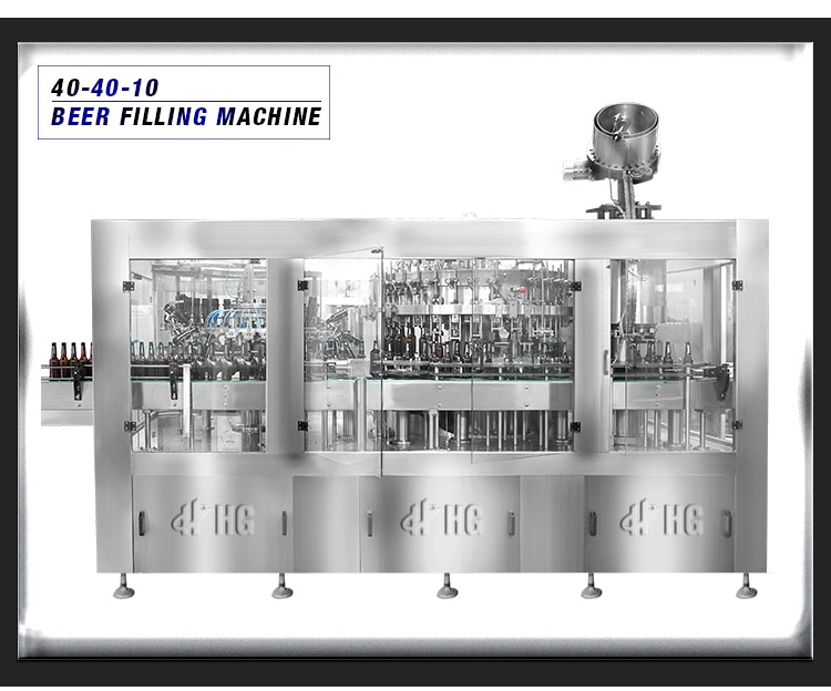 Rotary 3-in-1 Automatic Glass Bottle Beer Washing Filling Sealing Machine