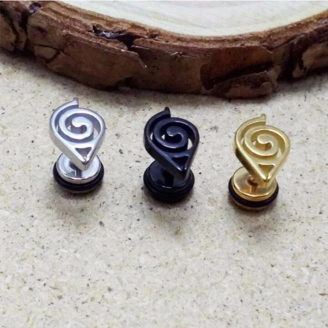 Cosplay Stud Earring High Quality Animation Stainless Steel Studs Mens Boy Girl Punk Naruto Anime Earrings