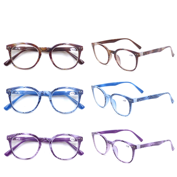 China Eyewear Vendor Unisex Retro Vintage Plastic Delicate Pattern Frames Reading Glasses