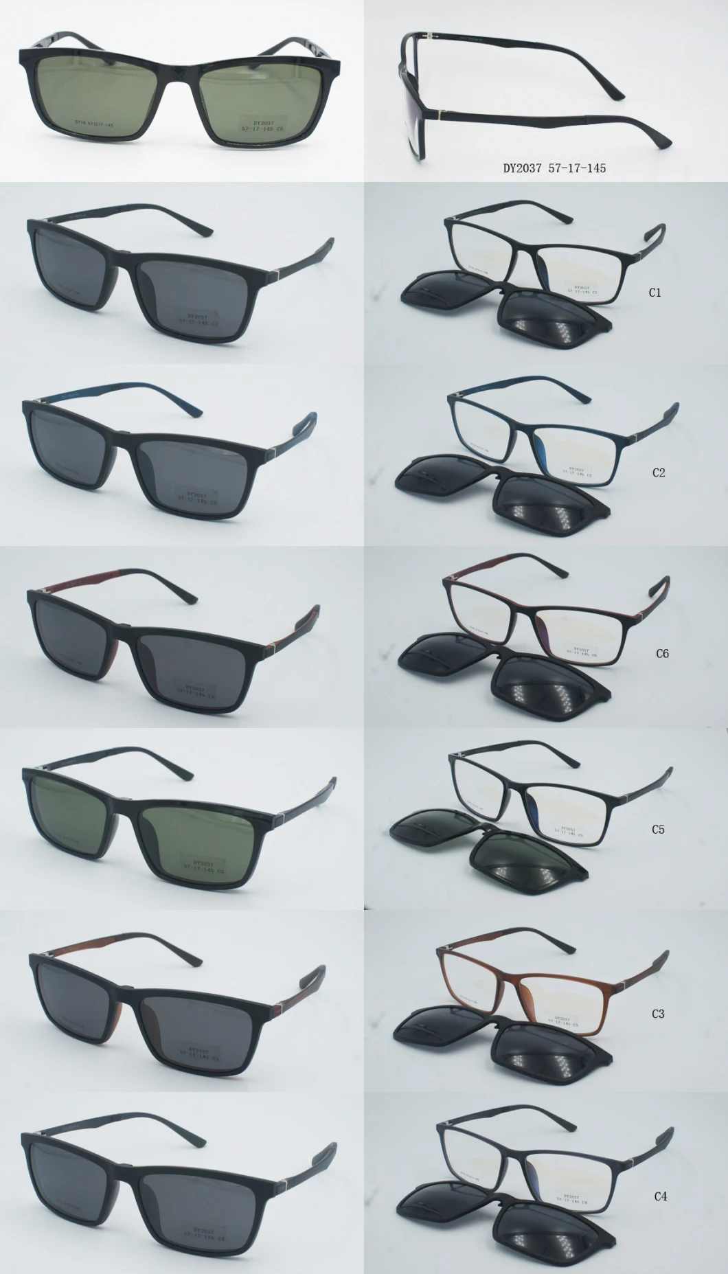 Newest Products 2020 Tr90 Polarized Clip on Sunglasses Men Luxury