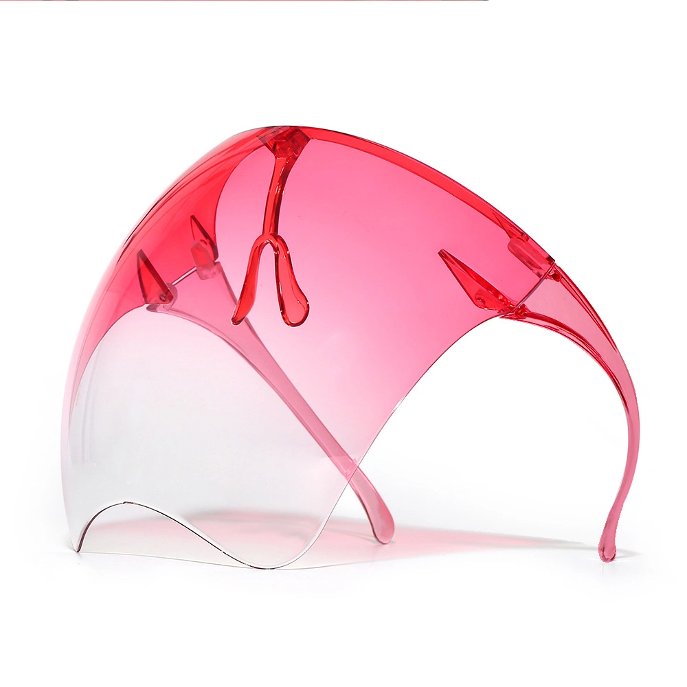 2021 Anti Fog Plastic Transparent Acrylic Colorful Face Sheild Color Tinted Face Shield Glasses