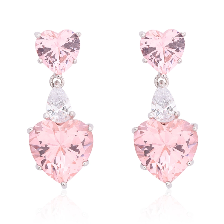 Heart Shape Diamond Earrings Beautiful and Elegant Earrings for Women
