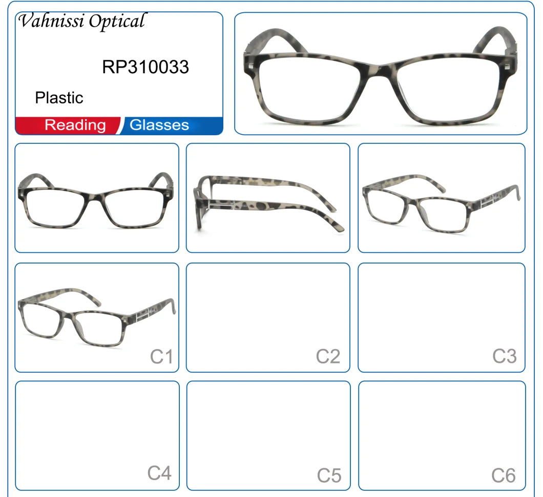 Brand Wholesales Plastic Tortoise Flexible Glasses for Reading Glass