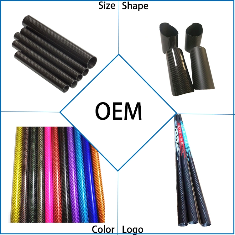 Wholesale Best Quality Round Colored Carbon Fiber Pipe Tube