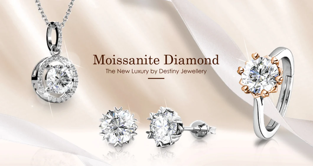 925 Sterling Silver 5mm Moissanite Diamond Stud Earrings for Women