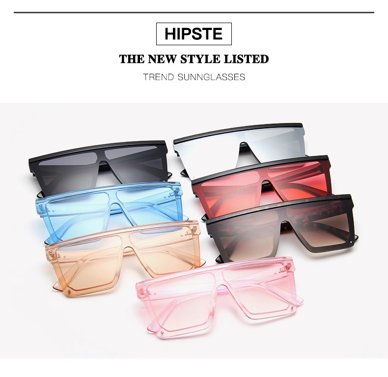 2020 Ready Stock Amazon Selling UV400 Plastic Square Oversize Fashion Men Sunglasses