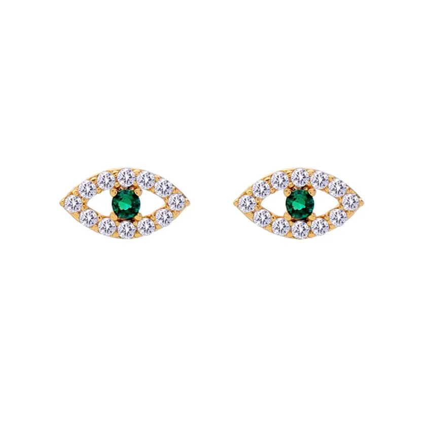 Sterling Silver Earrings, Devil Eye Earrings, Blue Evil Eye Earrings with Star Shaped Dangle, Silver Jewelry for Women 2020 Brand New Fashion