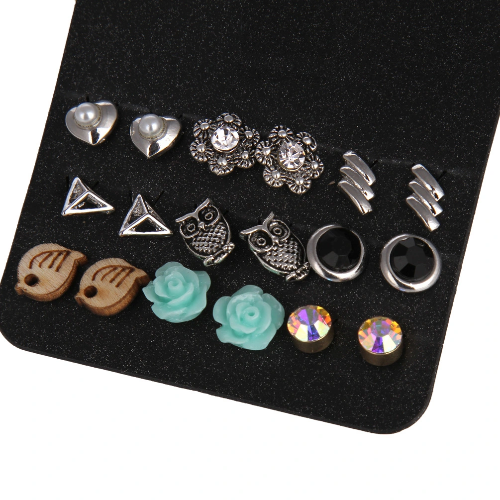Fashion New Designs Jewelry Earrings for Women Girls Assorted Gold/Silver Plated Multi Shapes Small Stud Earrings Earring Set