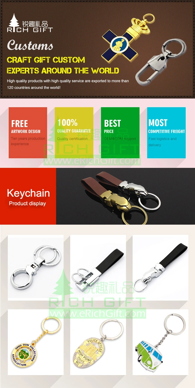 Manufacture Custom Fashion Leather/PVC/Holder/Acrylic/Metal Car Logo Key Chain/Bottle Opener Keyring for Promotional Gifts