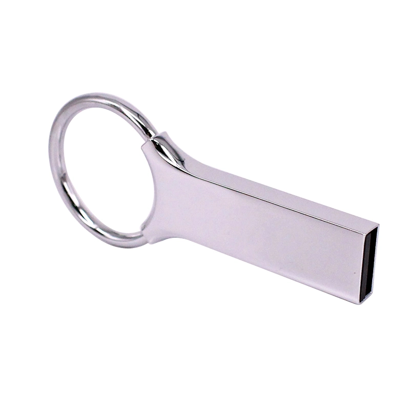 Sliver Metal Keychain Pendrive USB 2.0 8GB 16GB 32GB USB Pen Drive