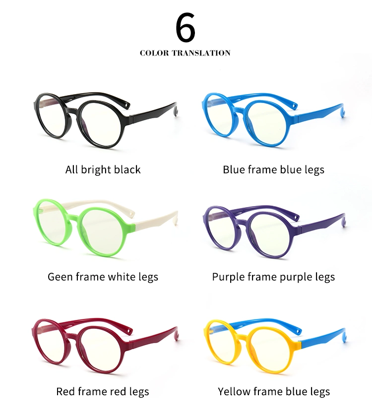 Fashion Retro Computer Glasses Eye Protection Blue Light Glasses for Kids