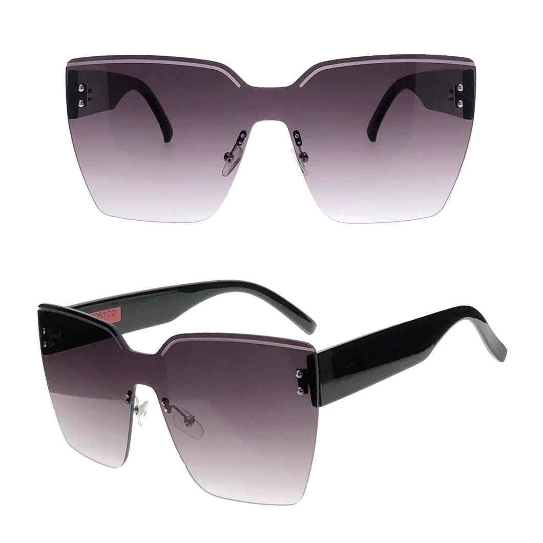 New Developed Rimless PC Cool Oversize Fashion Sunglasses for Adult