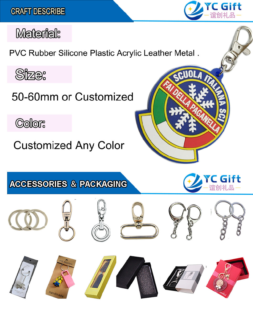 Wholesale Custom Soft PVC Plastic Cartoon Heart Keychain Activity Promotional Souvenir Rubber 3D Key Holder Sublimation Blanks with Design Any Logo (KC09-A)