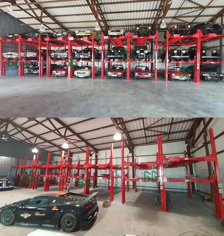 4 post triple stacker car parking lift garage equipment auto lift