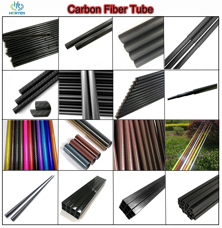 Horyen Hot Selling Round Carbon Fibre Tube Carbon Fiber Spread Tow Pipe