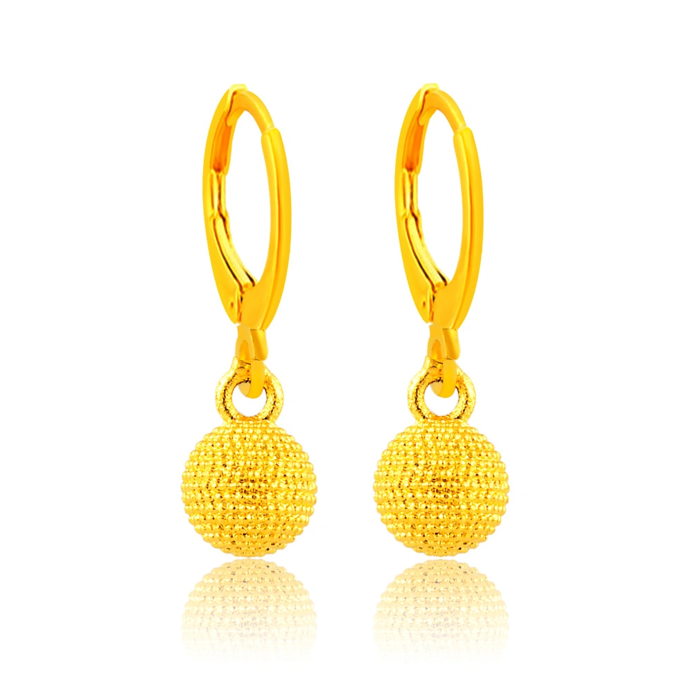 Europe and America Fashion Women 24K Gold Plated Earrings
