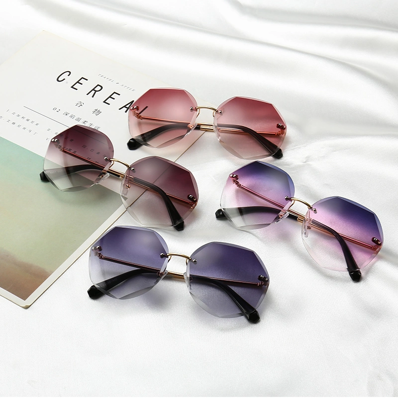 Multi-Function Sunglasses Frameless Trendy Gradient Sunglasses 2021