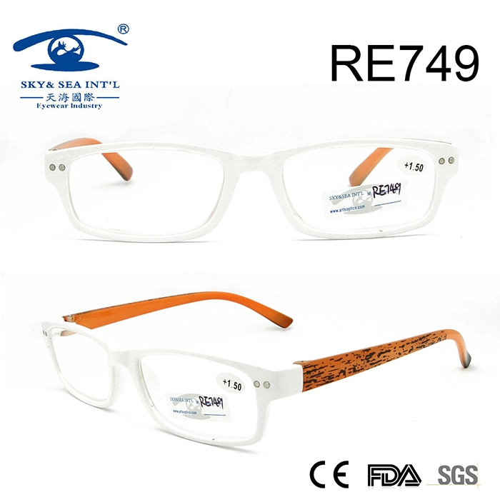 Silm Temple Reading Glasses, Clear Plastic Reading Glasses (RE749)