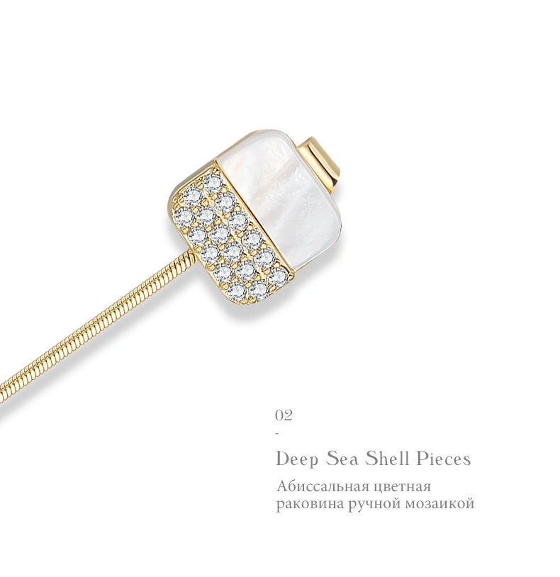 New Style 925 Silver Needle Temperament Square Full Diamond Earrings Long Tassel Earring Temperament Earrings