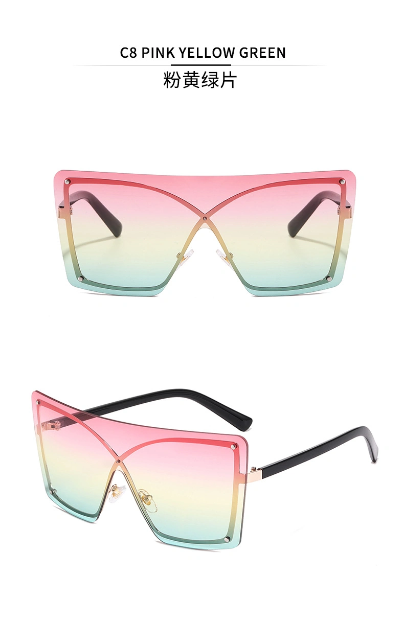 Custom Logo UV Protection Anti Glare Trending Rectangular Polarized Sunglasses