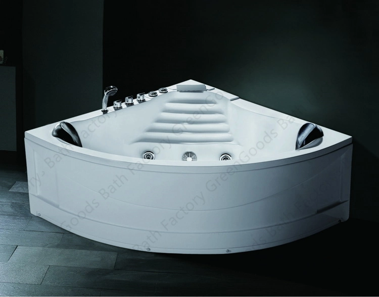 Top Selling 2 Person Acrylic Whirlpools Massage SPA Bathtub in Corner