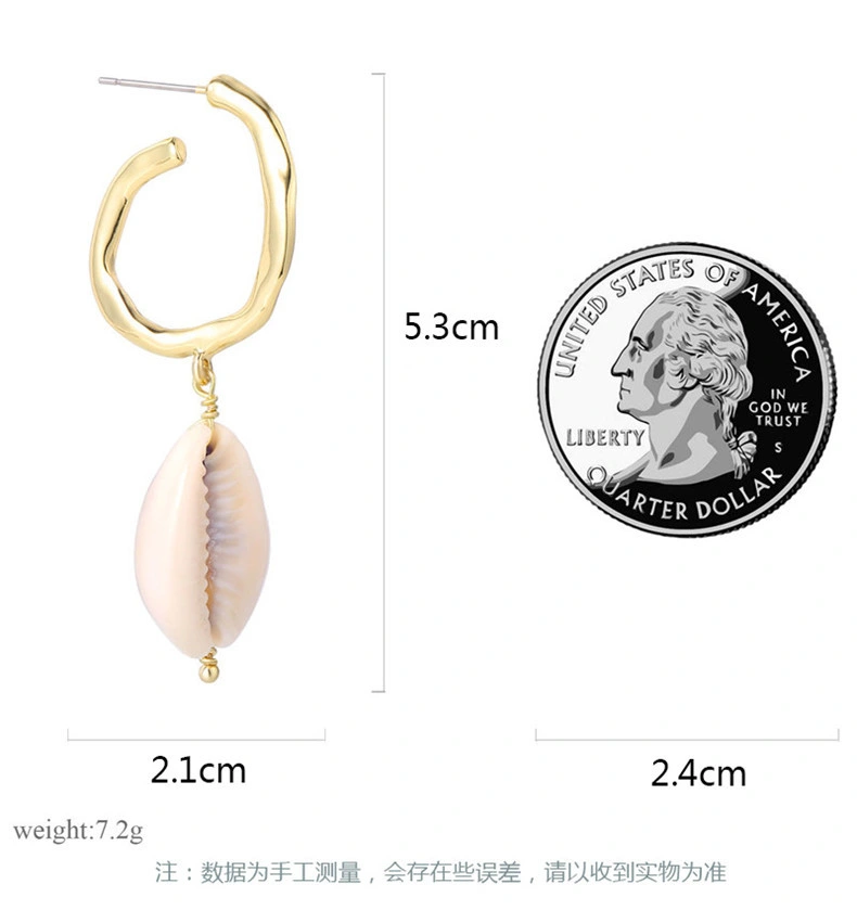 14K Gold Plated Baroque Pearl Earrings for Women Statement Hoop Earrings