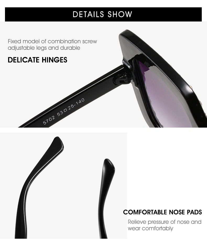 2021 Women Oversize Sunglasses Thin Temple Fashion Sunglasses