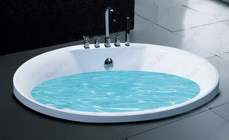 Ce Certificate 1300cm Round Small Hydro Massage Drop in Bathtub