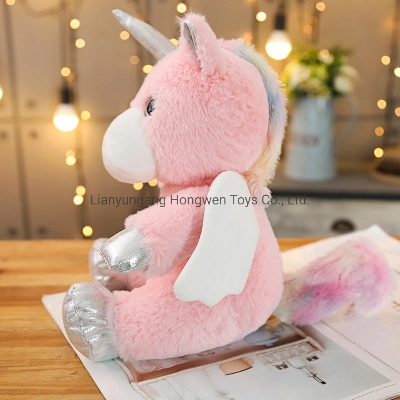 Factory Ready to Ship Unicorn Soft Toy Cute Unicorn Plush Stuffed Rainbow Unicorn Toy Pillow