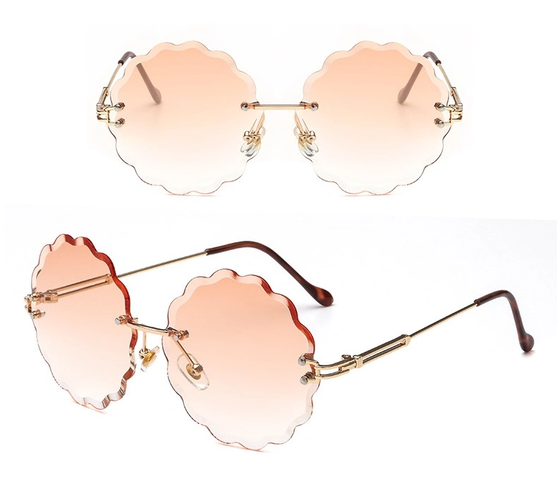 2020 Hot Sale Frameless Vintage Women Polarized Sunglasses