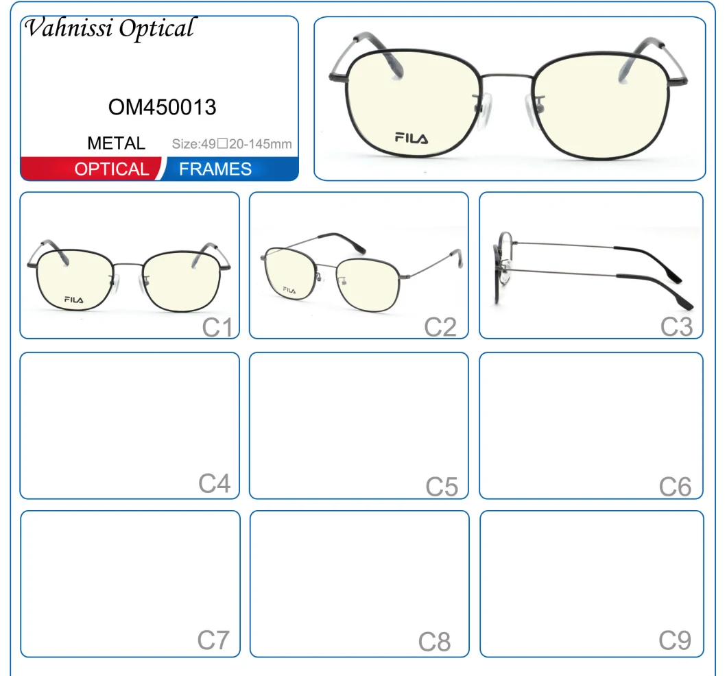 2021 High Quality USA Metal Round Shape Retro Anti Blue Light Prescription Glasses for Unisex