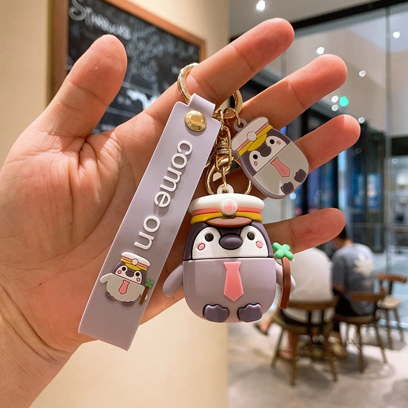 Cute Cartoon Cute Penguin Custom 3D PVC Keychain