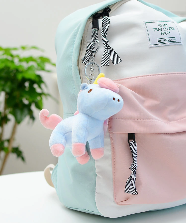 Custom Promotional Souvenir Gift Plush Toy Fashion Unicorn Keychain