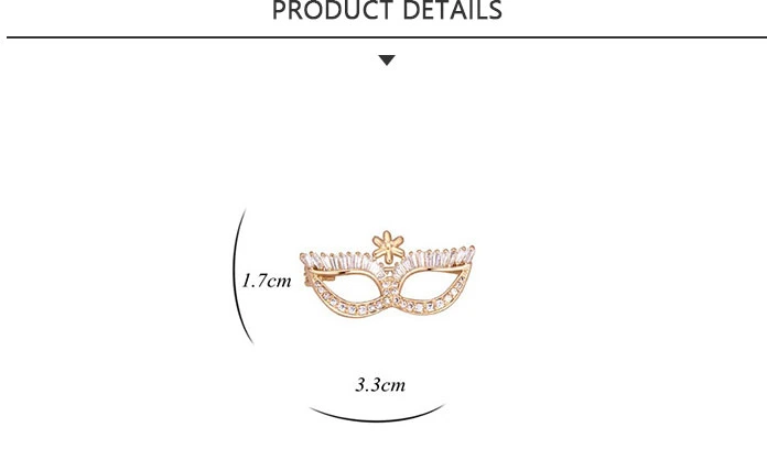 Newest Fashion jewelry Glasses Shape Gold Brooch with Rhinestone