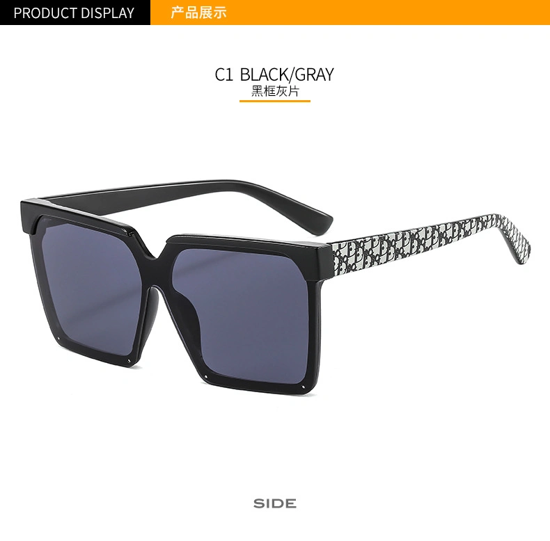 Hot Selling Classic Big Frame Sunnies Square Shape Over Sized Woman Sunglasses