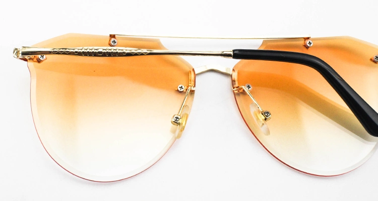 Oversize Fashion Custom Logo Wholesale Metal Frame Women Sunglasses