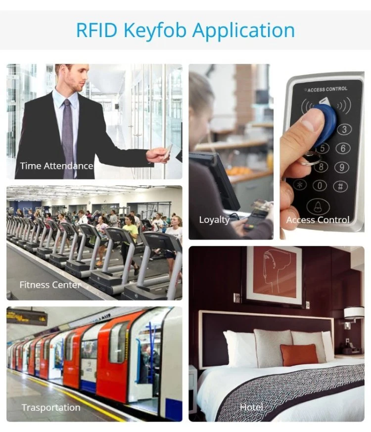 Custom Pad Printing Waterproof NFC Smart Passive Key Tag Overmolded Nylon RFID Keyfob Keychain