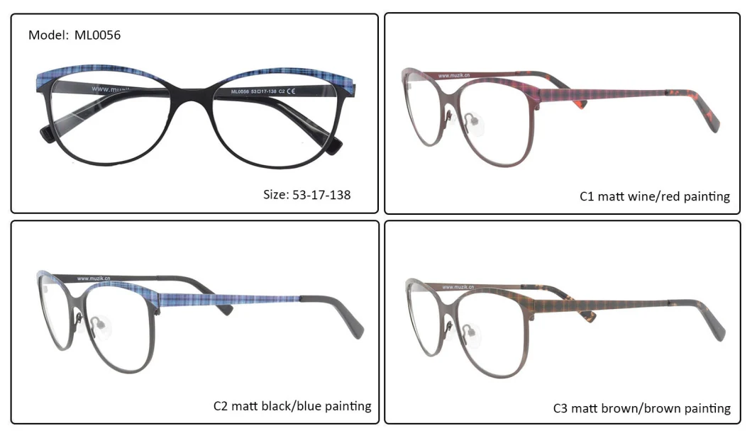 2019 New Fashion Glasses Metal and Acetate Mixed Optical Frames for Sale