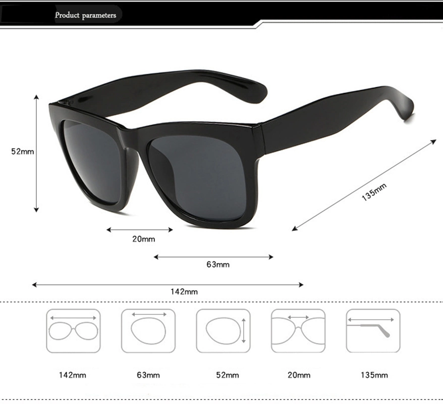 Unisex Sunglasses Polarized Square Thick Eye Glasses Oversize Plastic Sunglasses Esg12956