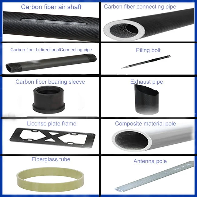 Roll Wrapped High Quality with Plain Matte Cloth for Sale Carbon Fiber Tube