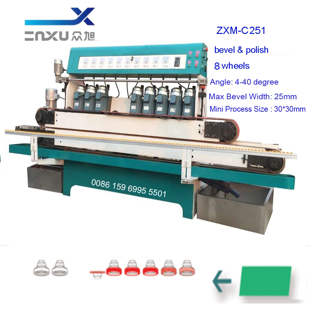 Zxm-C251 Glass Grinding Machine with 5-40 Degree Adjustable