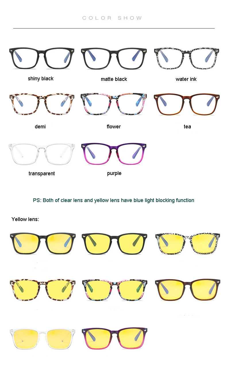Brand Designer Cheap Men Women Custom Logo UV 400 Lens Anti Blue Light Blocking Glasses
